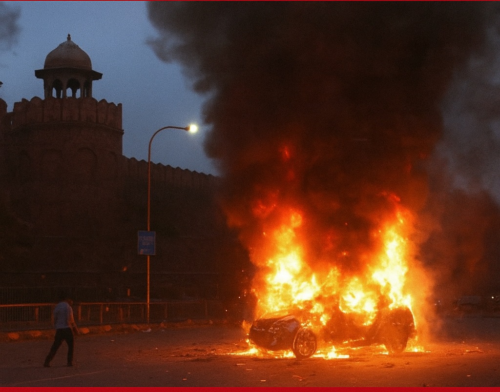 Powerful Explosion Near Delhi’s Red Fort: At Least 10 Killed, Dozens Injured